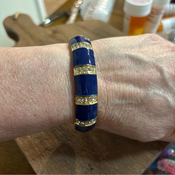 Sequin Royal Blue Rhinestone Clamp bracelet - Picture 5 of 6